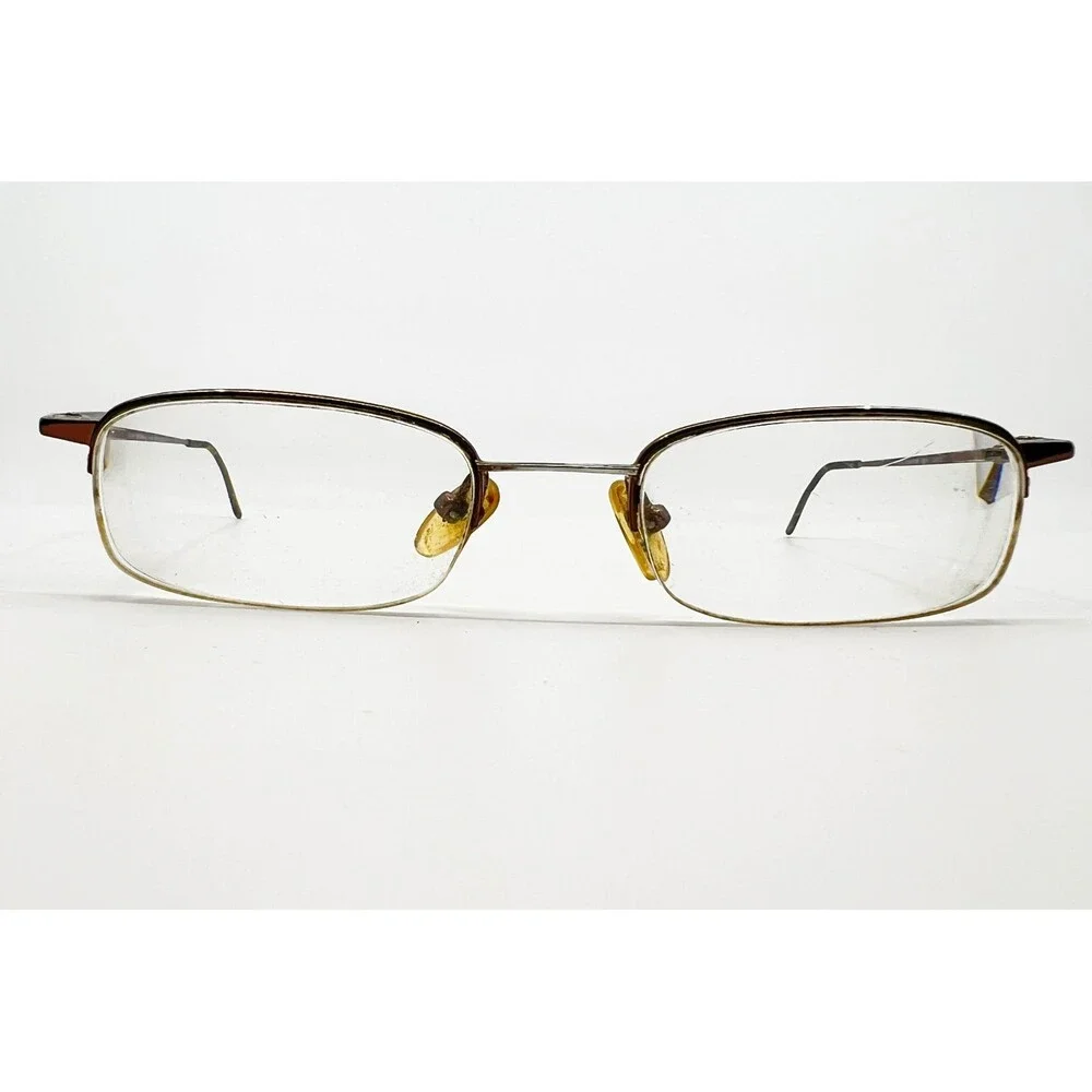 Kirkland Signature Smith Eyeglasses Unisex Brown Oval Semi-Rimless 48-19-140